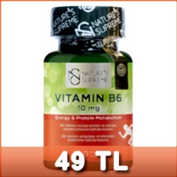Nature's Supreme Vitamin B6 10 Mg 100 Kapsül